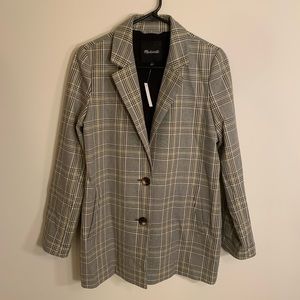 Madewell Dorset Blazer in Cosley Plaid with tag